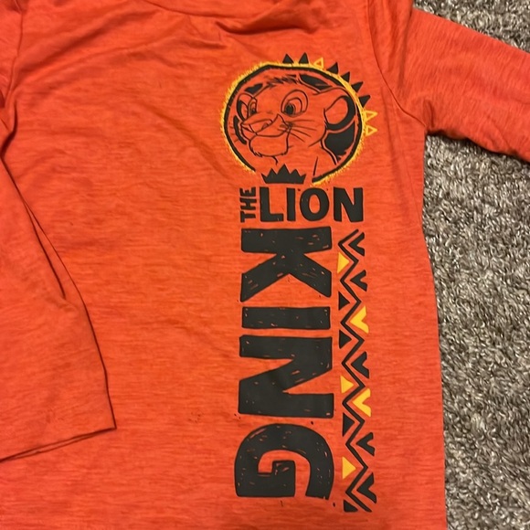 Disney jumping bean active kids Orange Lion King long sleeve tshirt size 4T - Picture 3 of 4